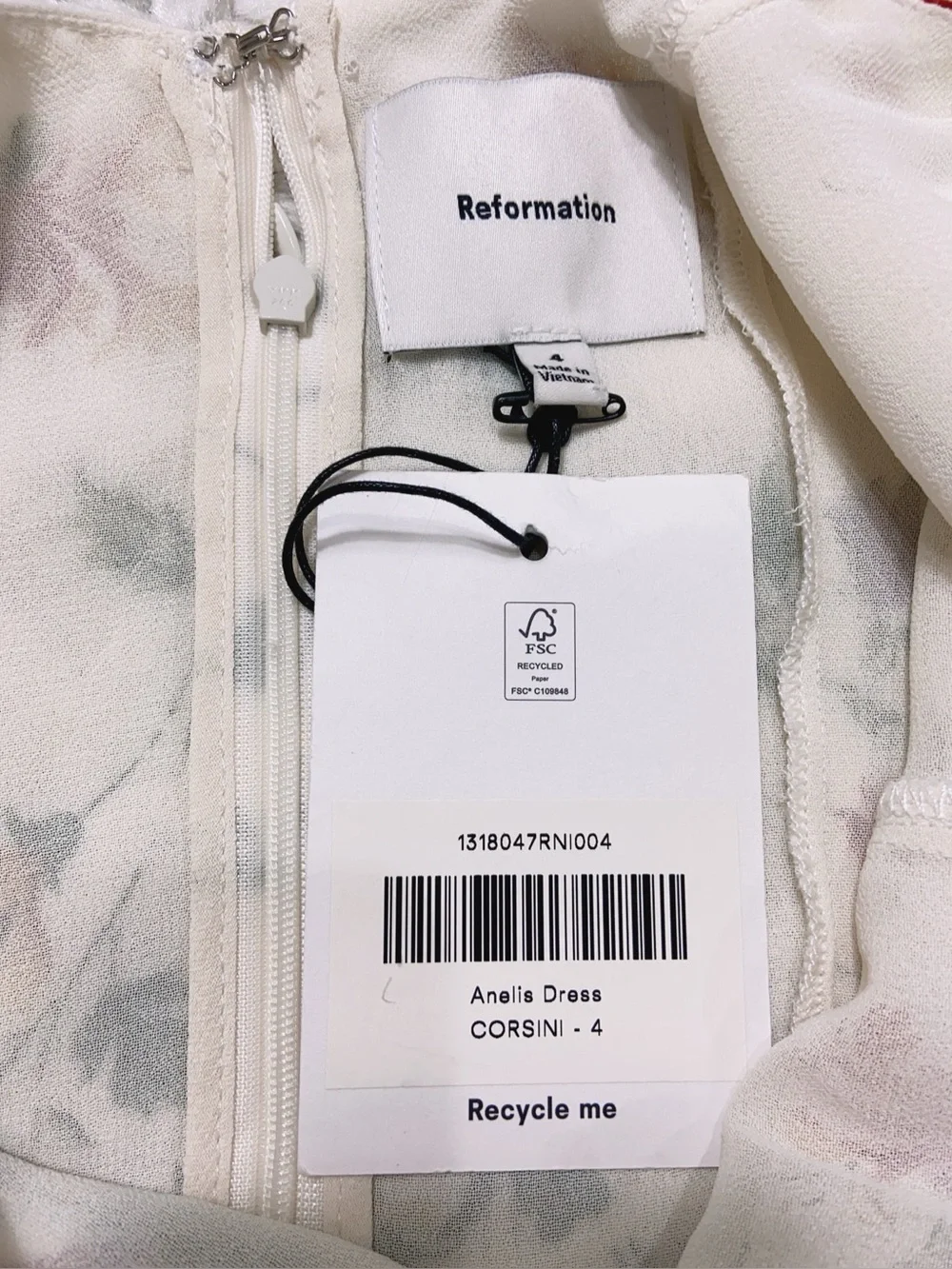 NWT Reformation Anelis Floral Midi Dress - Picture 12 of 13